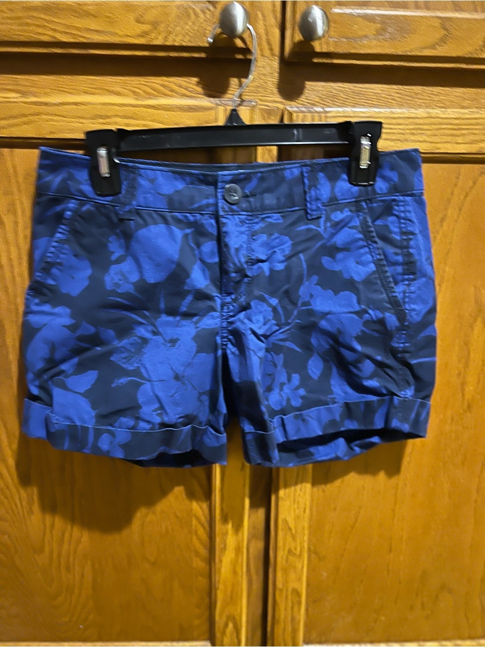 Old Navy Blue and Black Floral  Shorts